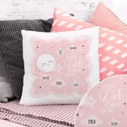 Flauschiges Kuschelkissen für Mädchen zur Geburt