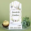 Florale DIY-Faltaufsteller im 4er-Set für kleine Gastgeschenke zur Hochzeit