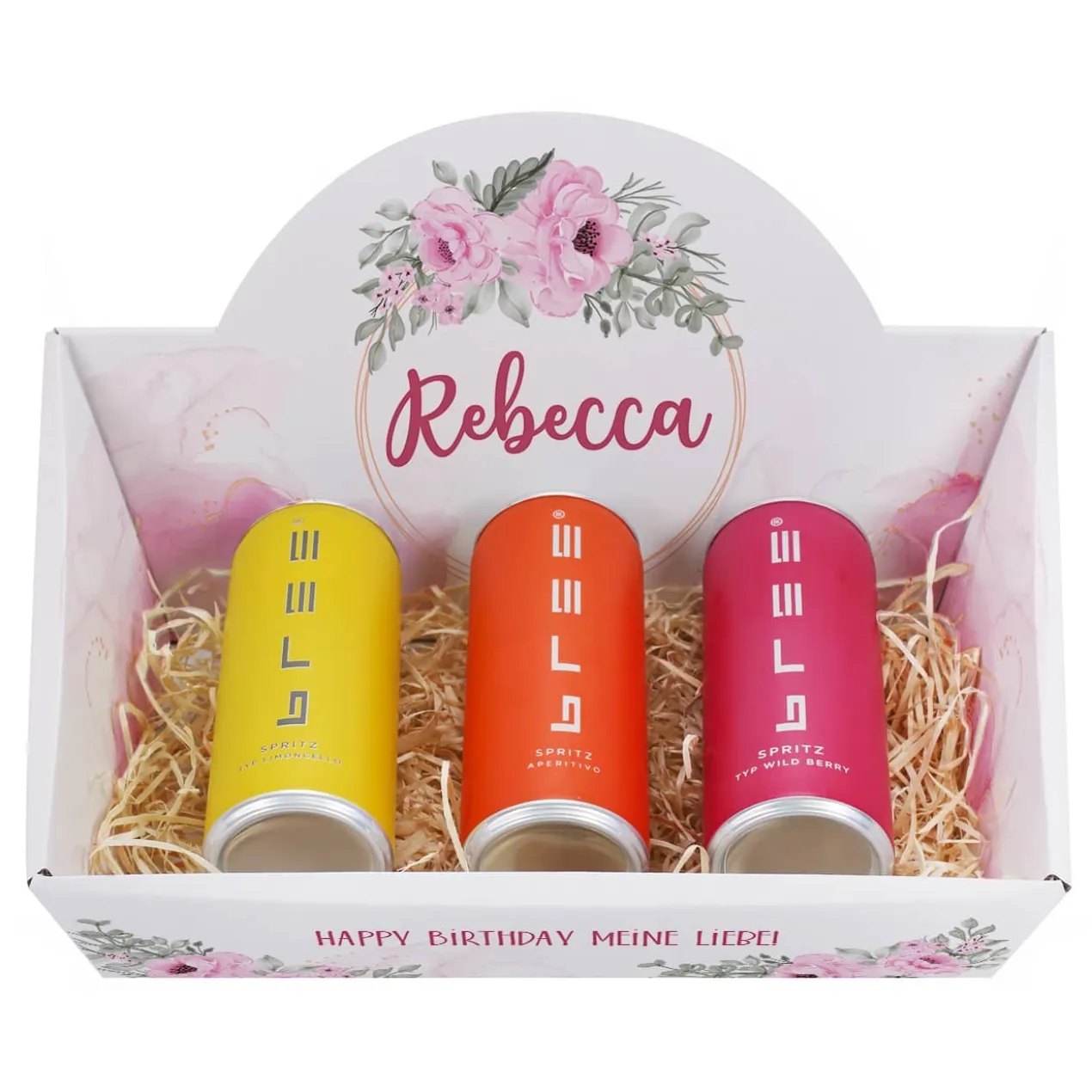 Floraler Geschenkkorb zum Muttertag oder Geburtstag mit verschiedenen Füllungen