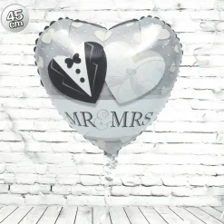 Folien-Ballon - herzförmig - MR & MRS
