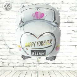 Folien-Ballon - Hochzeitsauto - Happy Forever