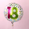 Folienballon zum 18. Geburtstag in weiß mit Punkten