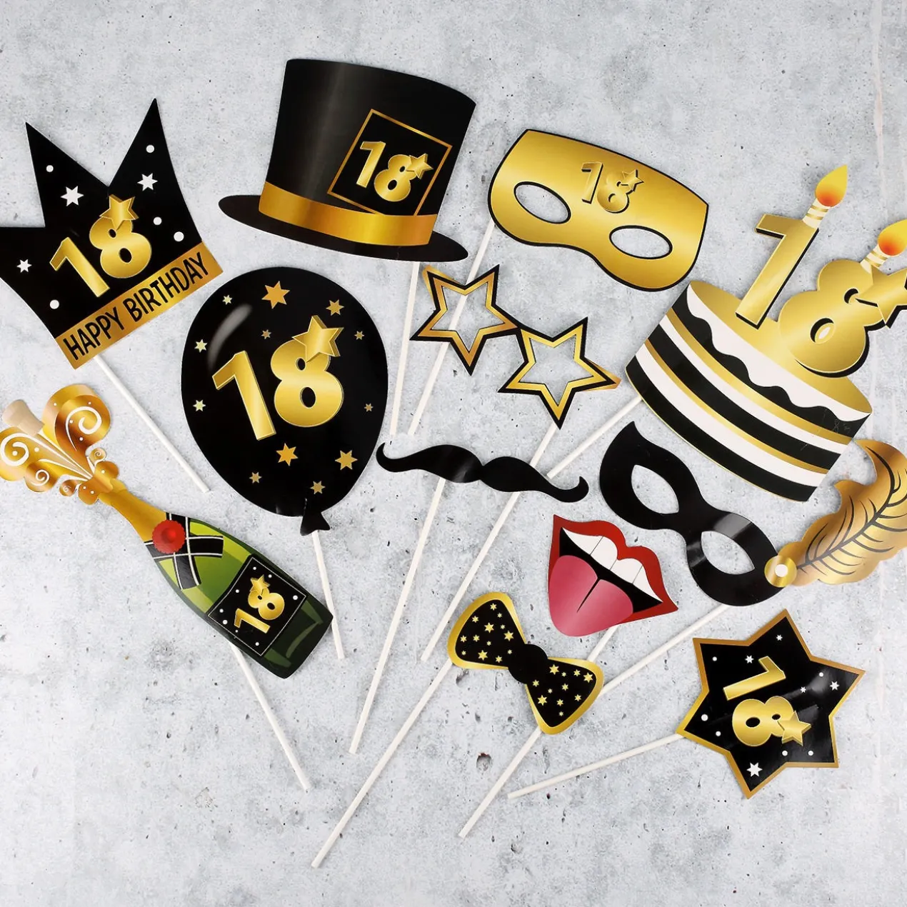 Foto Accessoire Set - Star zum 18. Geburtstag