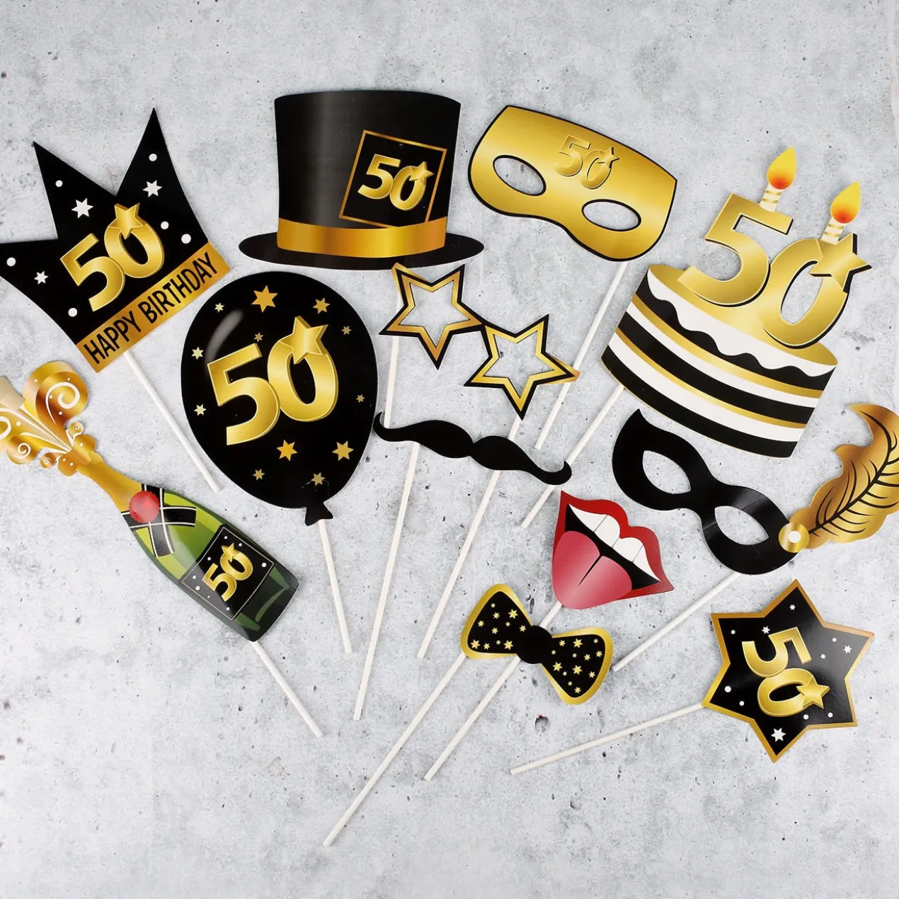 Foto Accessoire Set - Star zum 50. Geburtstag