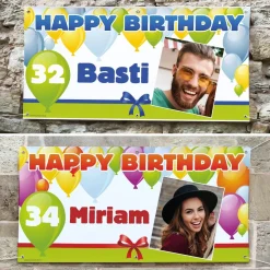 Foto Banner zum Geburtstag - mit Name und Alter