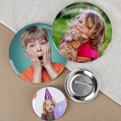 Foto-Buttons in zwei verschiedenen Größen