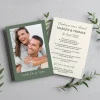 Foto-Einladungskarte zur Hochzeit in verschiedenen Farben auswählbar