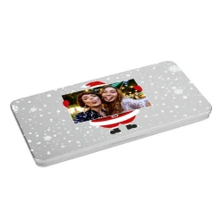 Foto Geschenkverpackung mit knuffigen Weihnachtsmann-Motiv