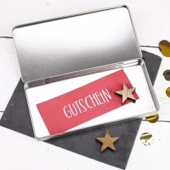 Foto Geschenkverpackung mit knuffigen Weihnachtsmann-Motiv