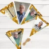 Foto-Girlande - Gold - zum Ruhestand mit Ihren Wunschbildern bedruckt