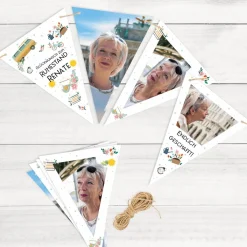 Foto-Girlande zum Ruhestand mit Ihren Wunschbildern bedruckt
