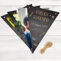 Fotogirlande zur Einschulung mit Ihren Wunschfotos