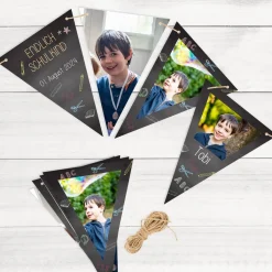 Fotogirlande zur Einschulung mit Ihren Wunschfotos