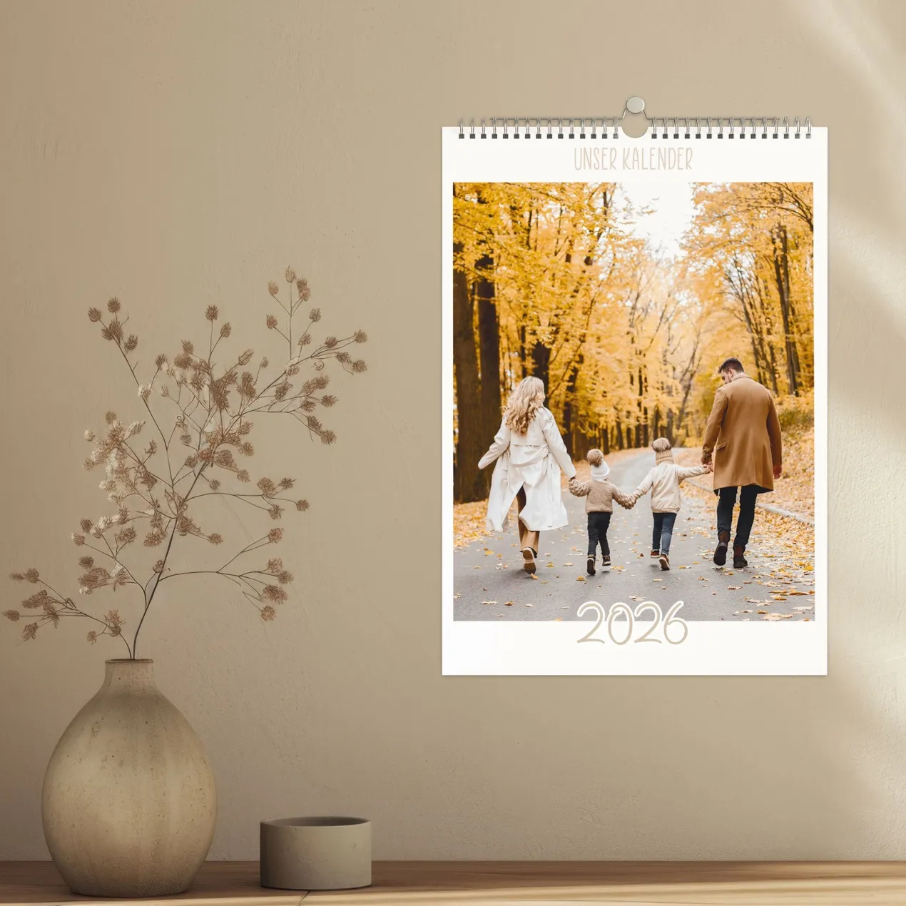 Fotokalender 2026 in verschiedenen Formaten mit Spiralbindung ideal als Weihnachtsgeschenk