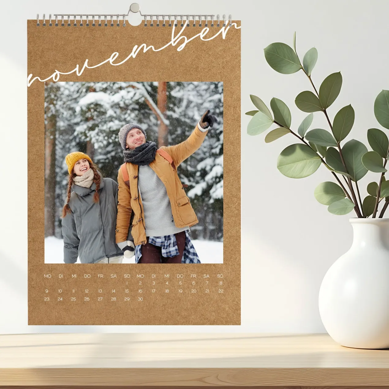 Fotokalender 2026 mit eigenen Fotos & Wunschtext personalisierbar in A3 oder A4 | Weihnachtsgeschenk