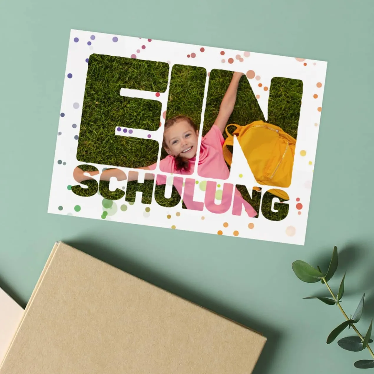 Fotokarte Einladung zur Einschulung