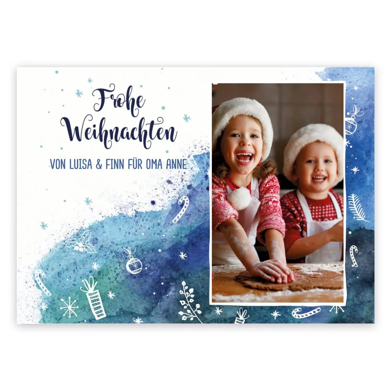 Fotokarte zu Weihnachten mit Ihrem Lieblingsbild