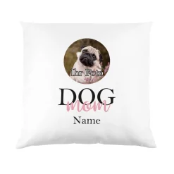 Fotokissen Dog Mom | Dog Dad mit Wunschbild und Name bedruckt
