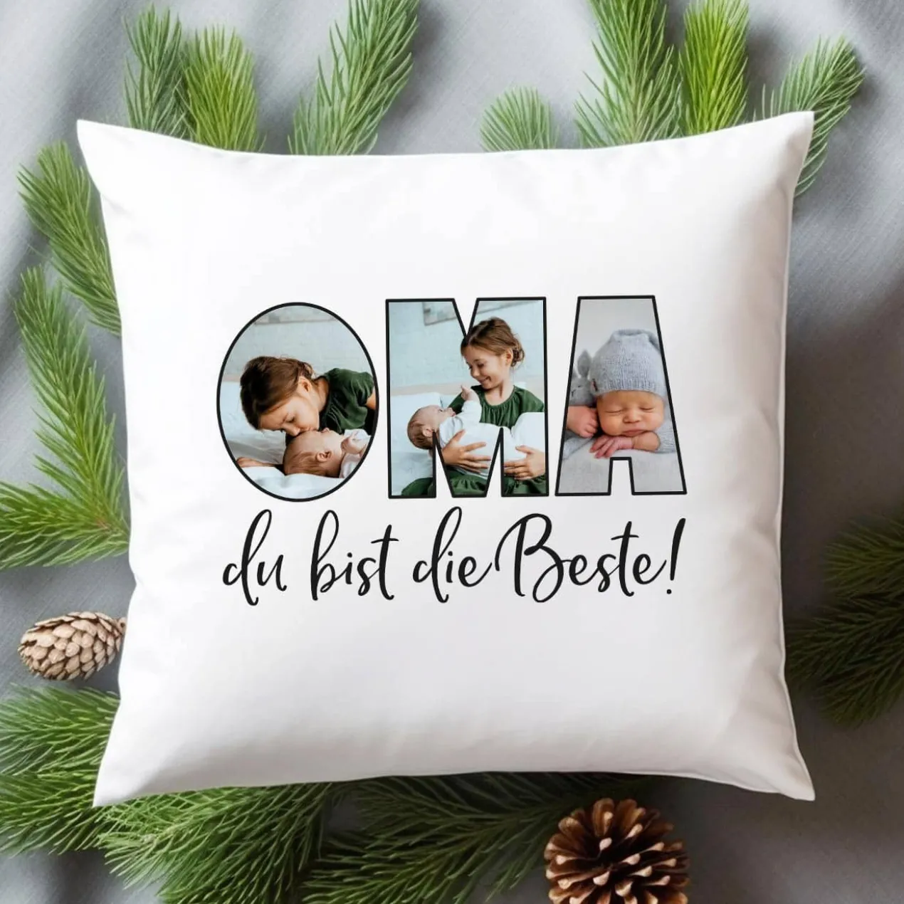 Fotokissen - Oma du bist die Beste!