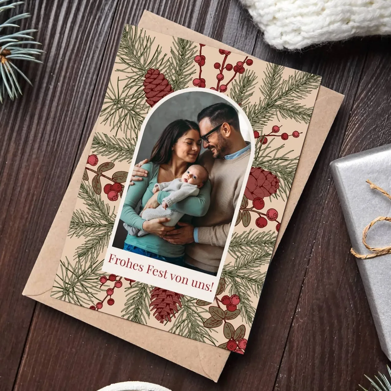 Foto Postkarte mit kurzem Wunschtext