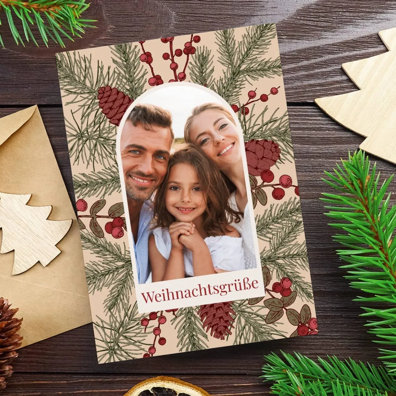 Foto Postkarte mit kurzem Wunschtext