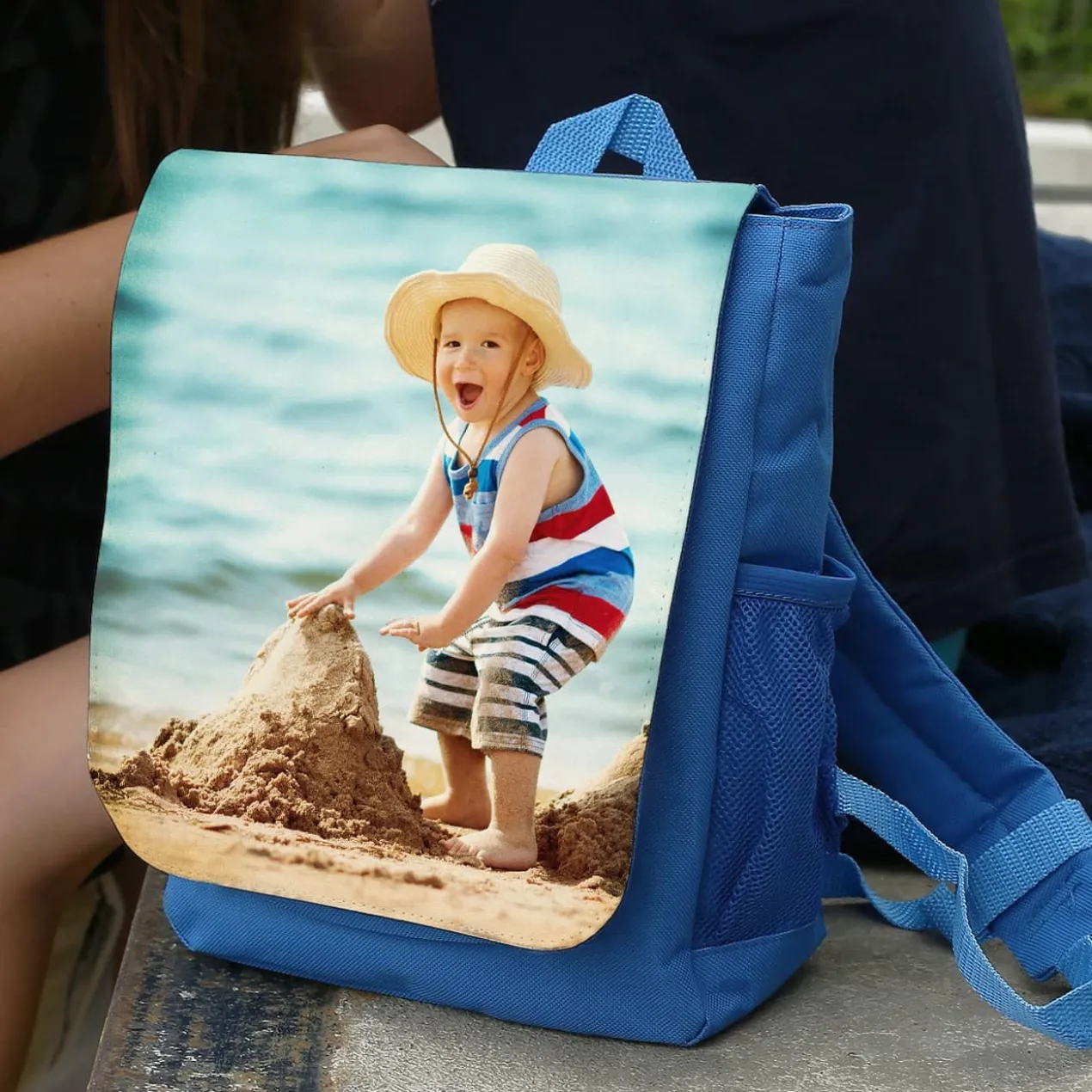 Foto-Rucksack in blau für Kinder