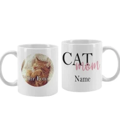 Fototasse Cat Mom | Cat Dad mit Ihrem Wunschnamen
