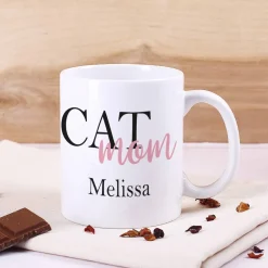 Fototasse Cat Mom | Cat Dad mit Ihrem Wunschnamen