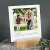 Foto-Tischkalender mit echtem Holzsockel