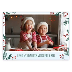 Foto Weihnachtspostkarte mit Ihrem Wunschtext