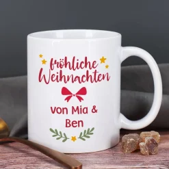Foto Weihnachtstasse mit Ihrem Wunschtext