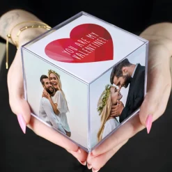Foto-Würfel zum Valentinstag mit Ihren Fotos und 5 verschiedenen Sprüchen