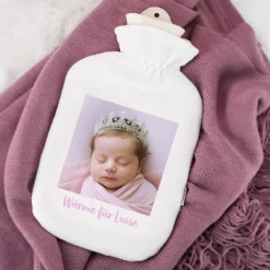 Foto-Wärmflasche mit Ihrem Wunschtext