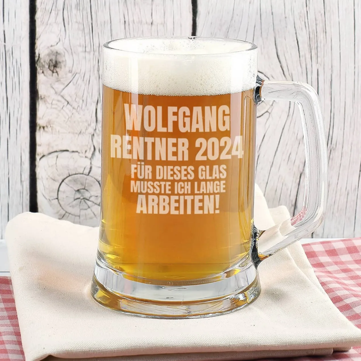 Für dieses Glas musste ich lange arbeiten! - Bierseidel für Rentner