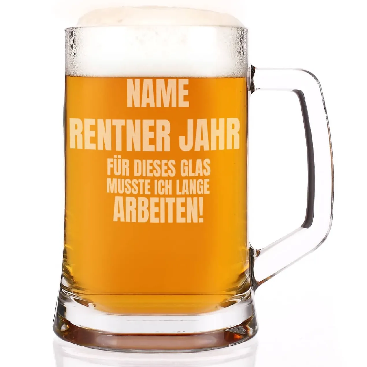 Für dieses Glas musste ich lange arbeiten! - Bierseidel für Rentner