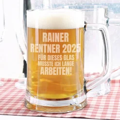 Für dieses Glas musste ich lange arbeiten! - Bierseidel für Rentner