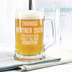 Für dieses Glas musste ich lange arbeiten! - Bierseidel für Rentner