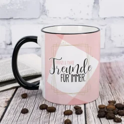 Freunde für immer - Tasse mit Wunschnamen