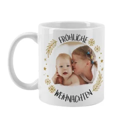 Fröhliche Weihnachten - Fototasse mit Ihrem Lieblingsbild