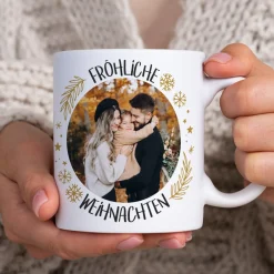 Fröhliche Weihnachten - Fototasse mit Ihrem Lieblingsbild