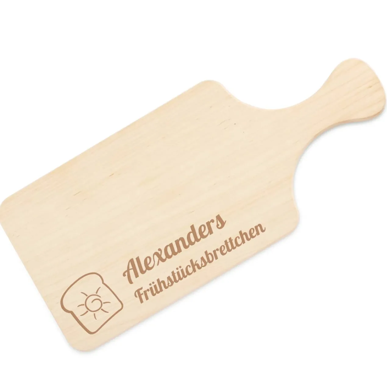 Frühstückbrett aus Holz mit Gravur