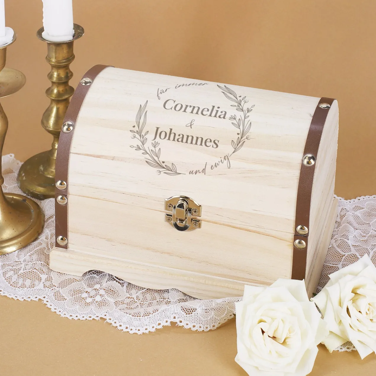 Für immer und ewig - Schatztruhe als Geldgeschenk zur Hochzeit