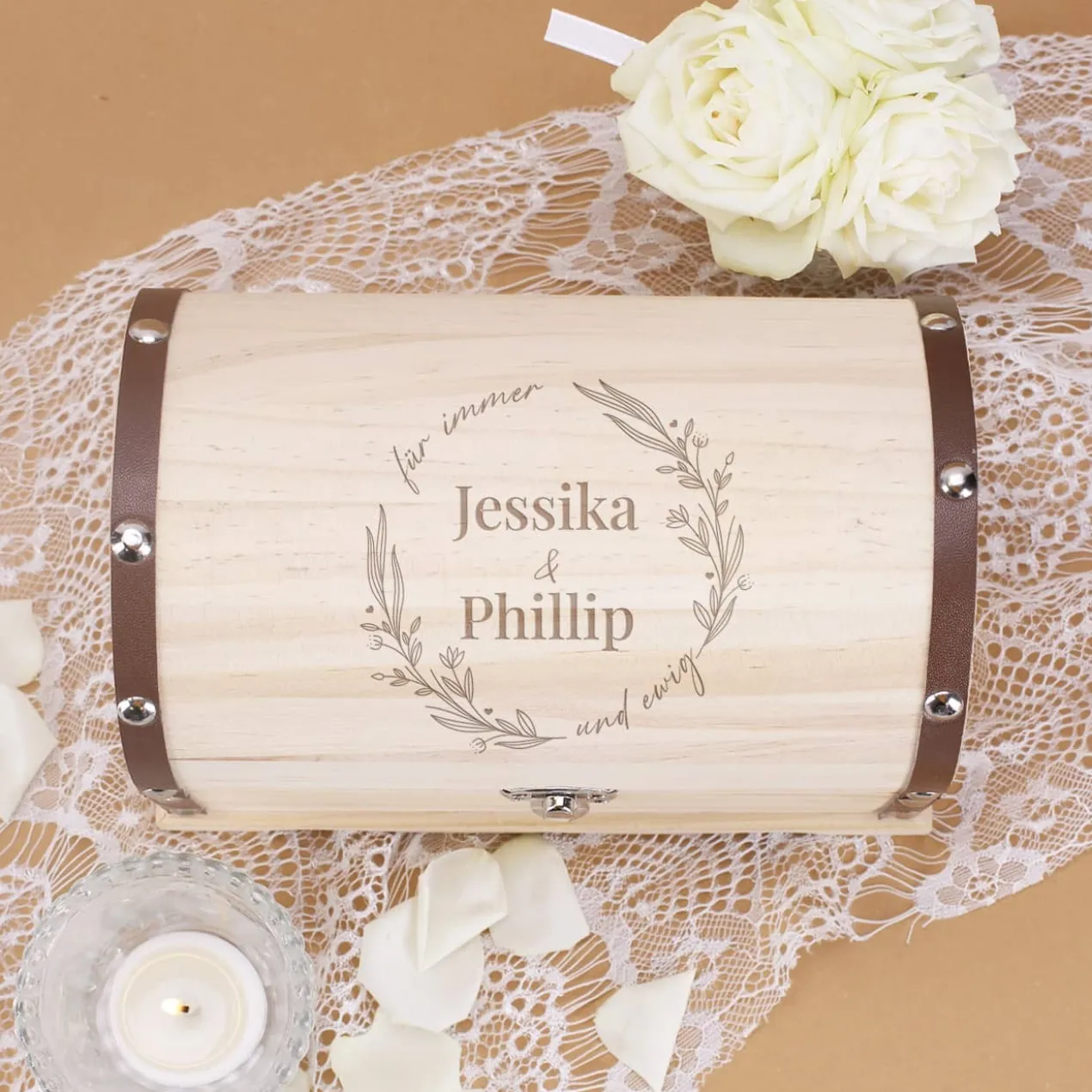 Für immer und ewig - Schatztruhe als Geldgeschenk zur Hochzeit