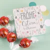 Frohe Ostern Geschenk - 4 Lindorkugeln in pastellfarbener Osterverpackung