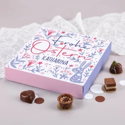 Frohe Ostern - 100g Lindt Pralinen mit Namensaufdruck