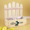 Frohe Ostern - Pflanzkiste in Zaunoptik zu Ostern