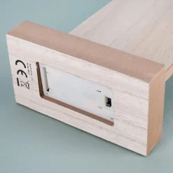 Frohes Fest - LED Holzskulptur mit Sterndetail und Gravur