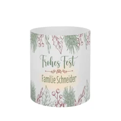 Frohes Fest - Lichthülle als Tischdeko zu Weihnachten