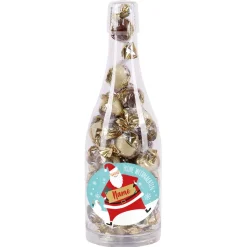 Frohe Weihnachten - Champagner Pralinenflasche mit Name