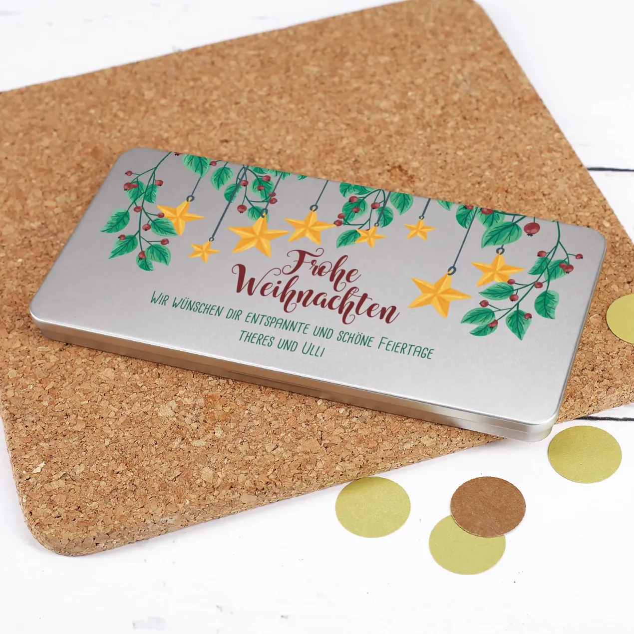 Frohe Weihnachten - Personalisierte Geschenkdose